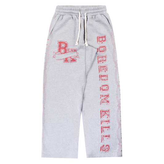 Boredom Kills Collegiate Sweatpants Red/Grey