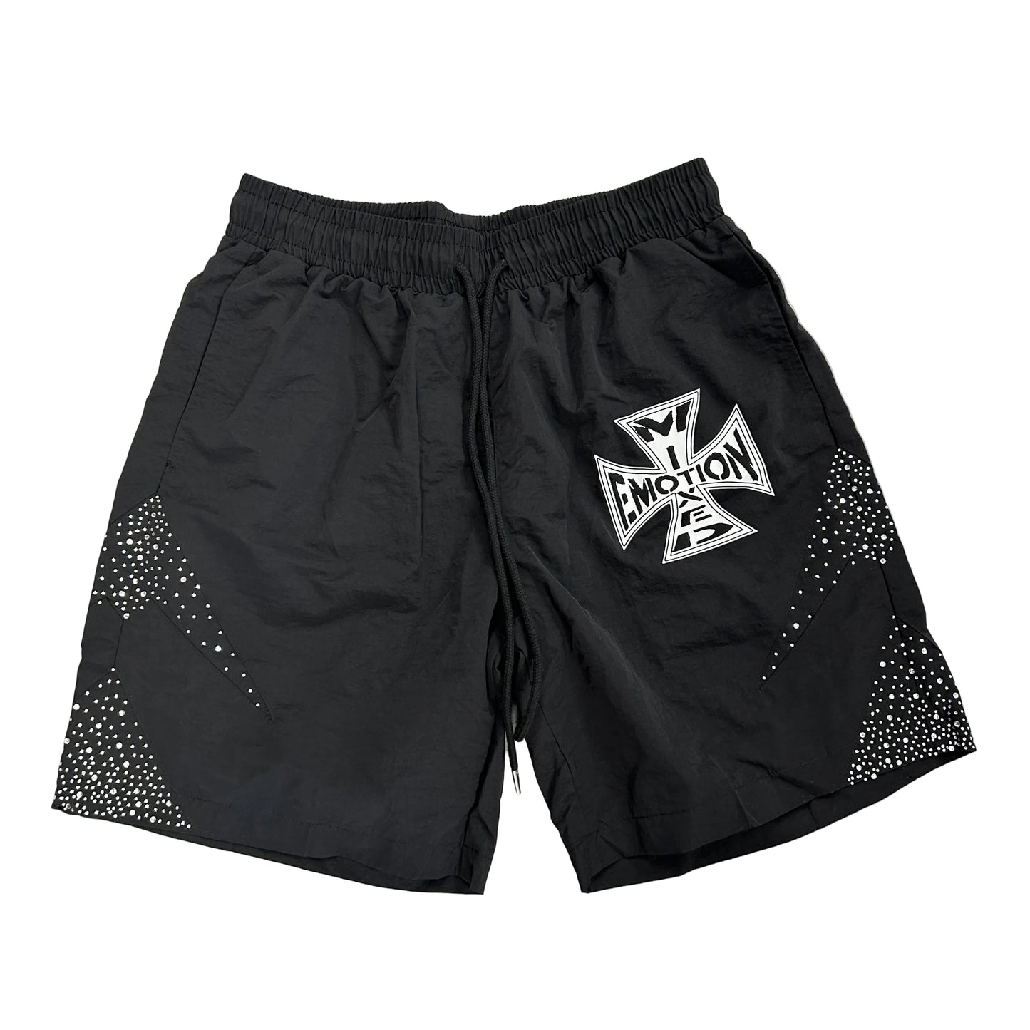 Mixed Emotion Black Classic Nylon Shorts