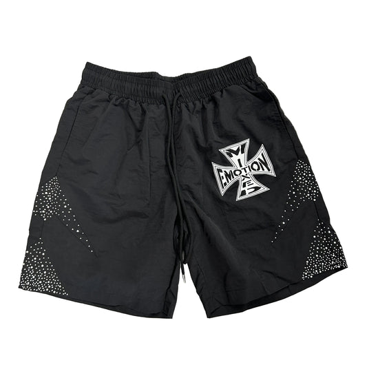 Mixed Emotion Black Classic Nylon Shorts