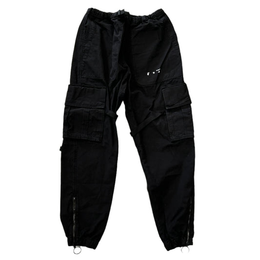 Off-White Buckle Black Cargo Jogger Pants