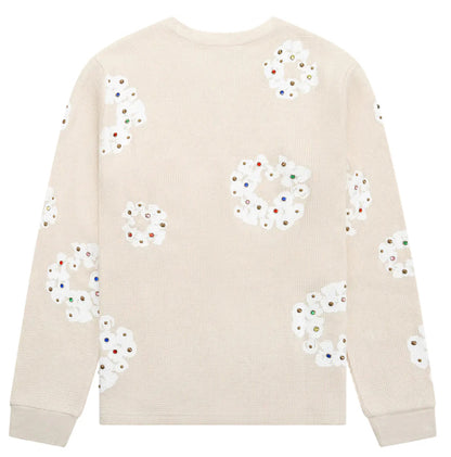 Denim Tears Rhinestone Cotton
Wreath Thermal Oatmeal