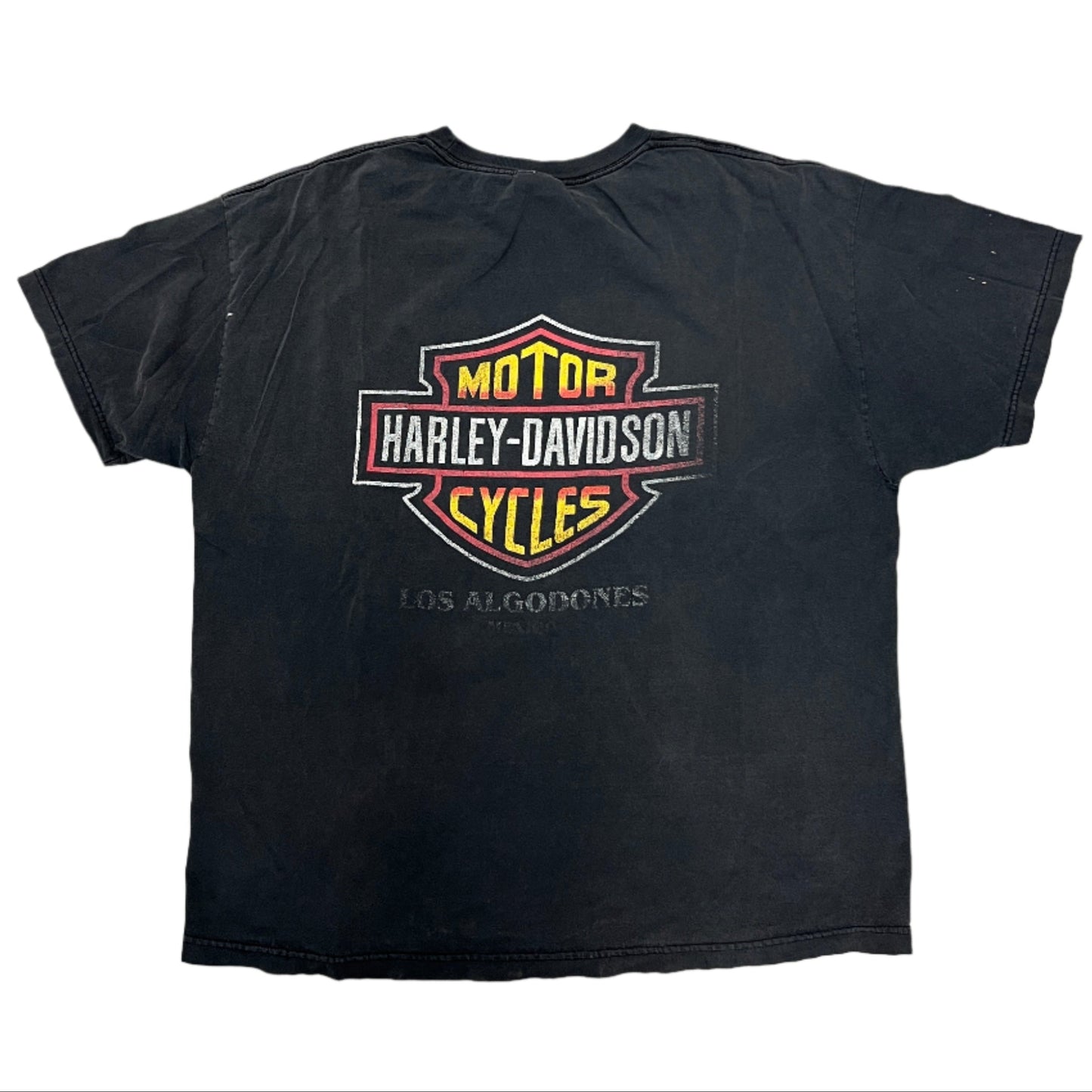 Vintage Faded Out Gradient Harley Logo Tee