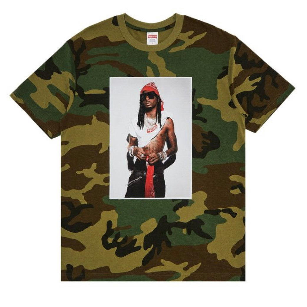 Supreme Playboi Carti Tee Woodland Camo