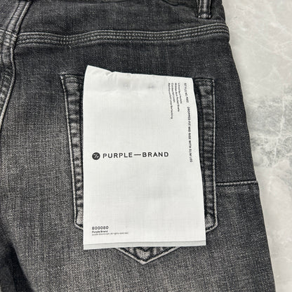 Purple Brand P002 Grey Wash Knee Rip