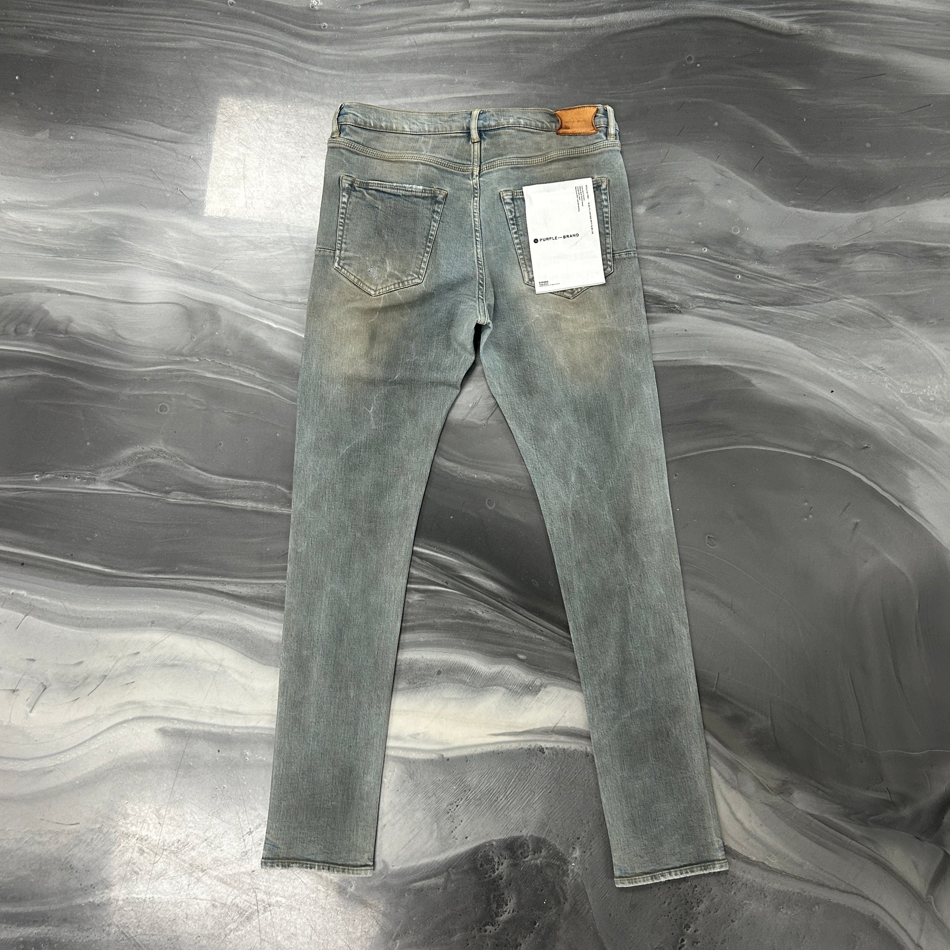 Purple Brand P001 slim fit jeans in blue faded wash — view 3