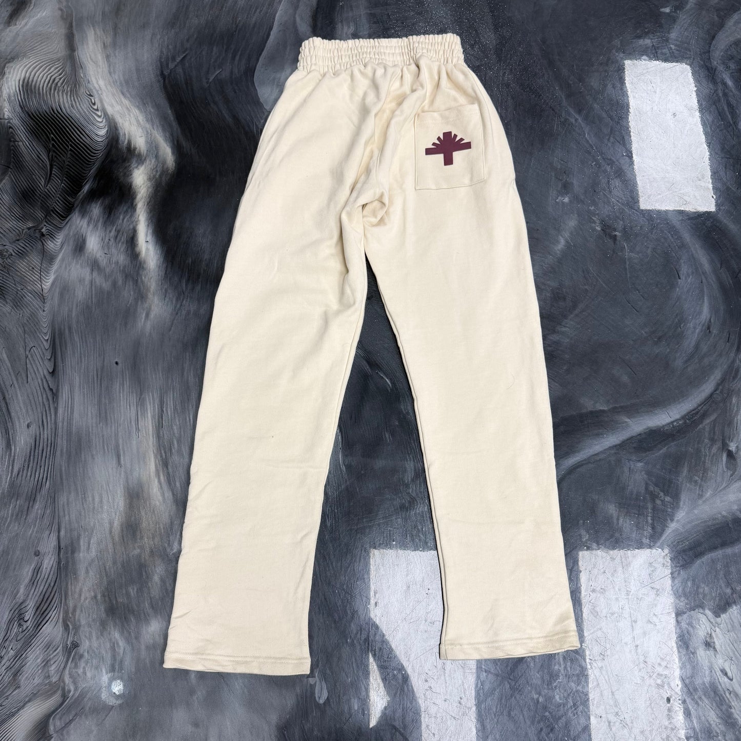 Vertebrae Logo Cream Sweatpants