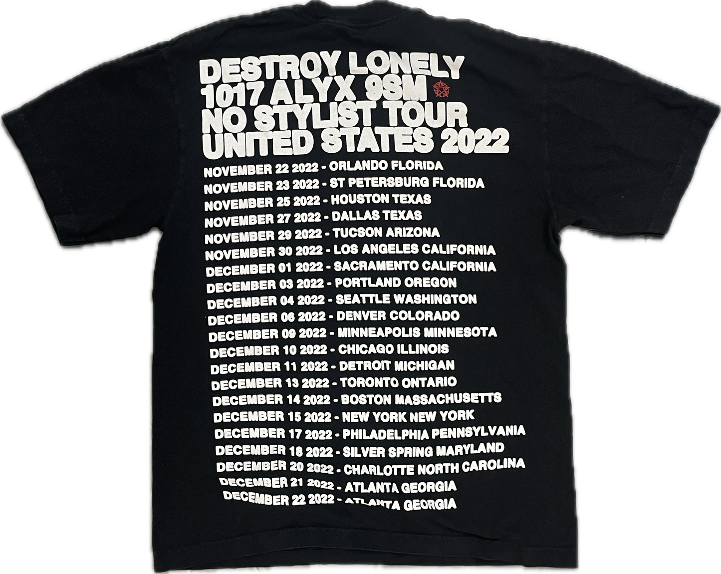 Destroy Lovely ALYX Tour Merch