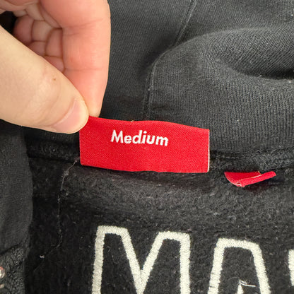 Supreme Warriors Applique Zip Up Hooded Sweatshirt Black