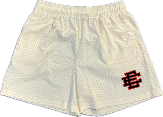 Eric Emanuel Basic Shorts Antique White/Black/Orange