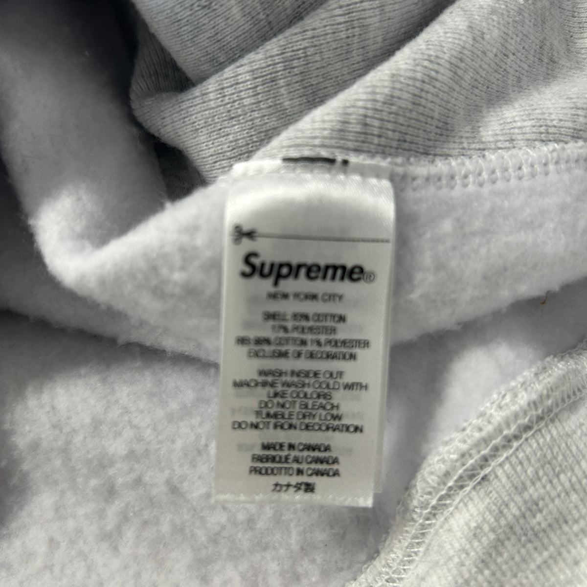 Supreme FW23 Camo Box Logo Hooded Sweatshirt Ash Grey