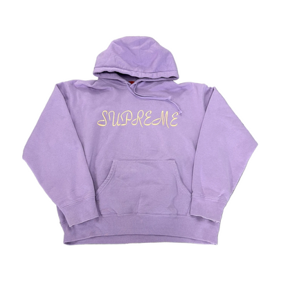 Supreme Script Hooded Sweatshirt Violet