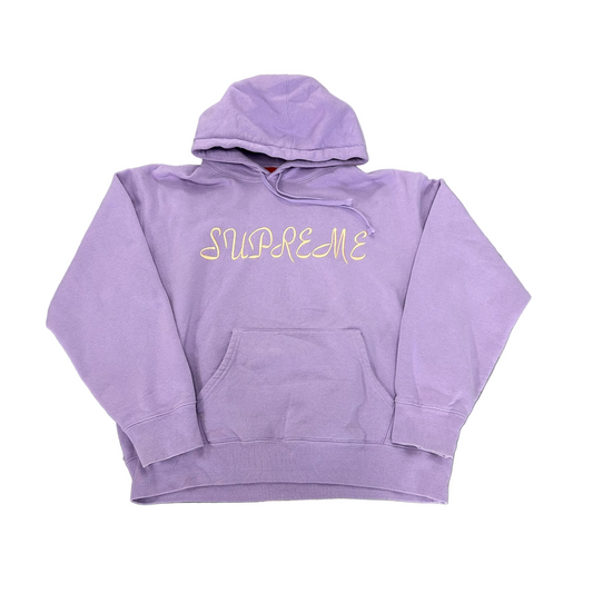 Supreme Script Hooded Sweatshirt Violet