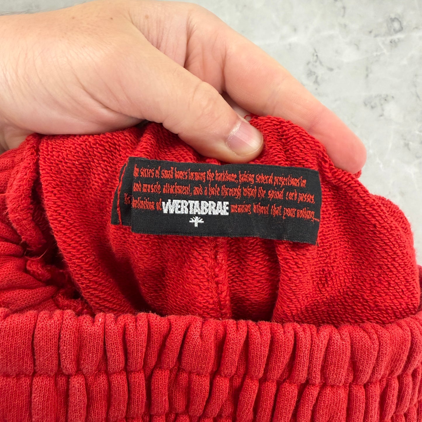 Vertabrae Crystal Sweatpants Red