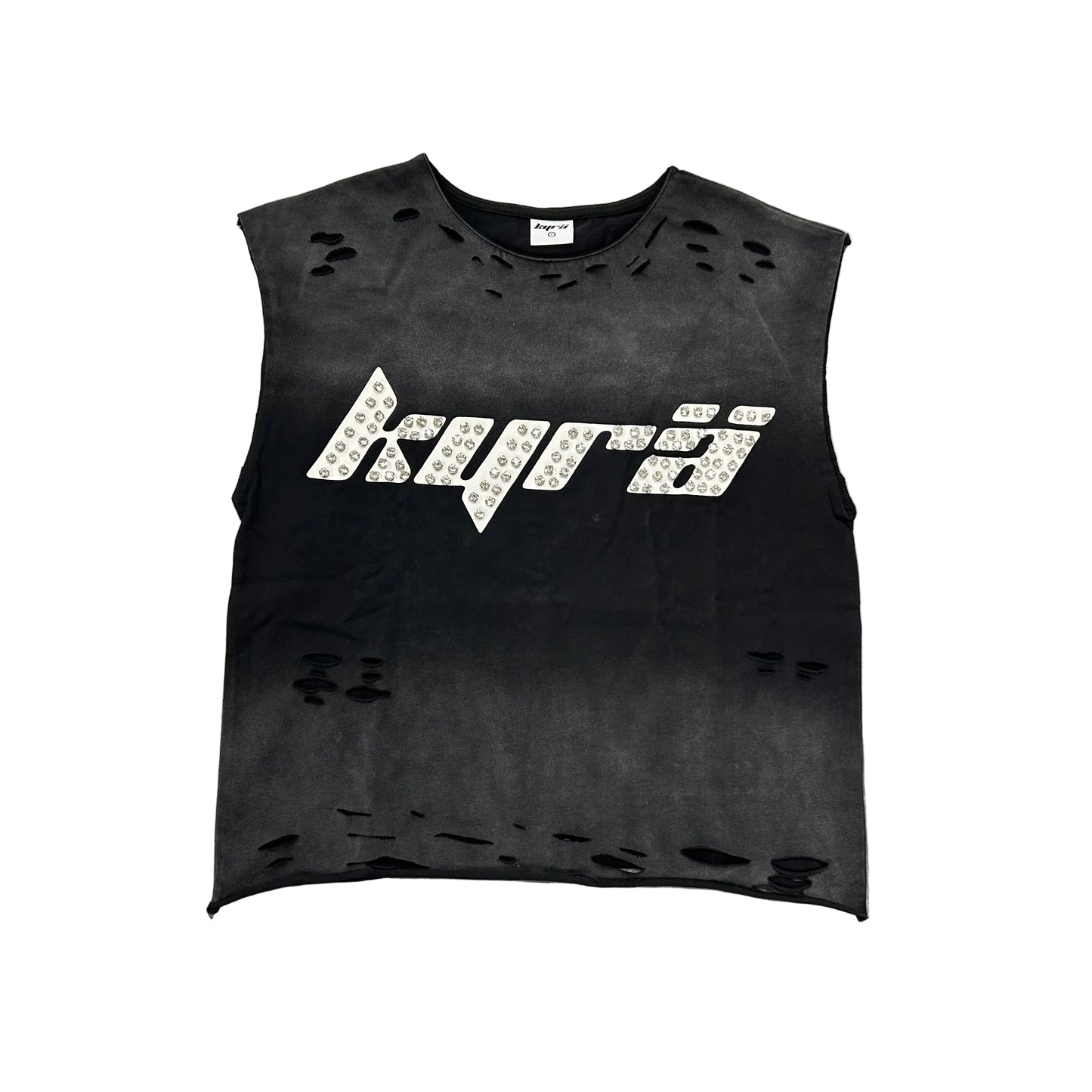 KYRA Black Diamond Cut Off Tee