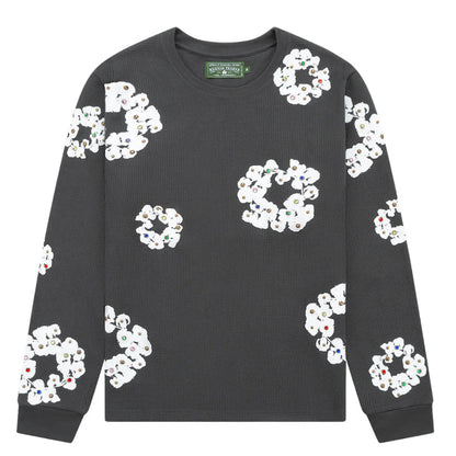 Denim Tears Rhinestone Cotton Wreath Thermal Vintage Black