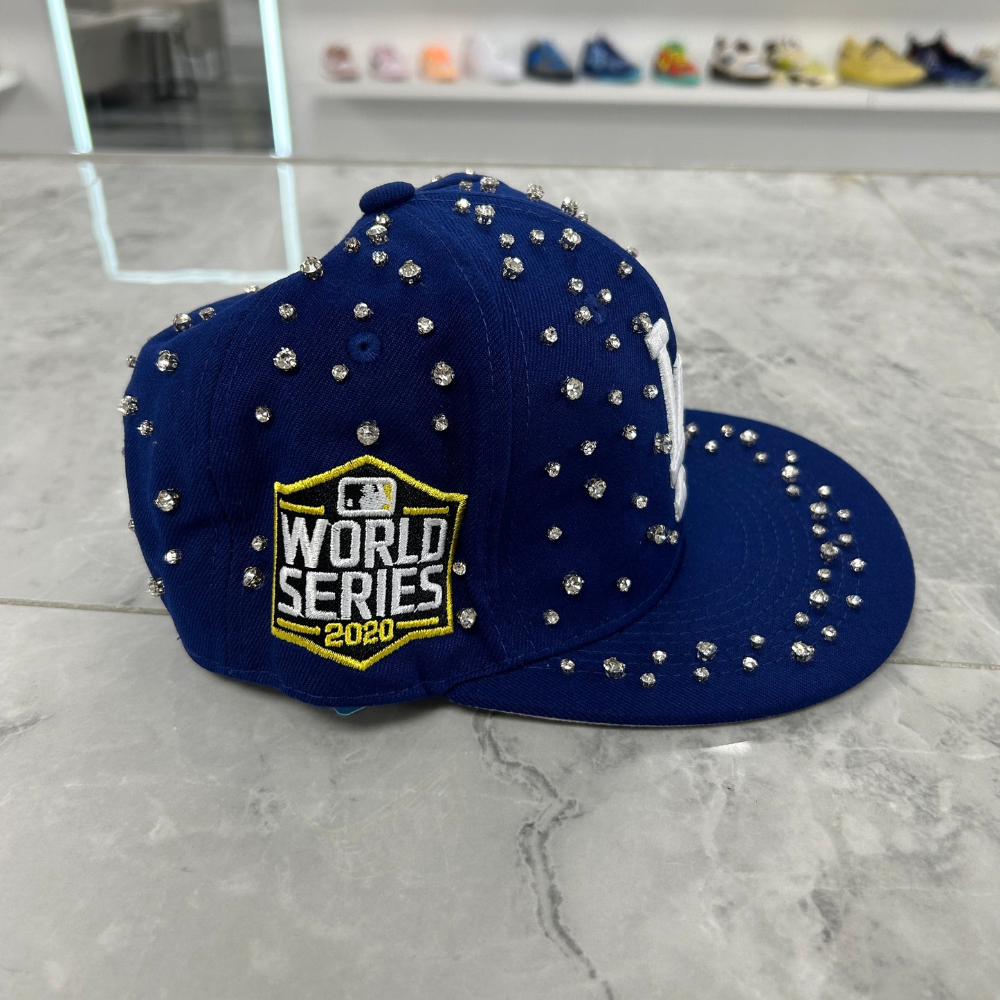 Retrovert Blue Embelished LA Hat