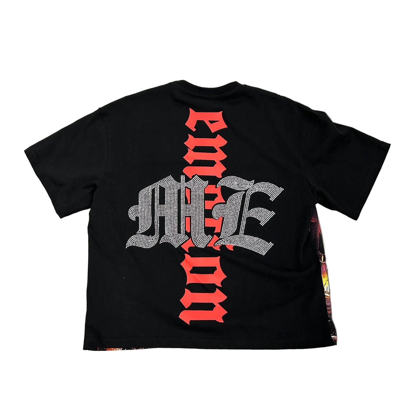 Mixed Emotion Octopus Rhinestone Tee Black