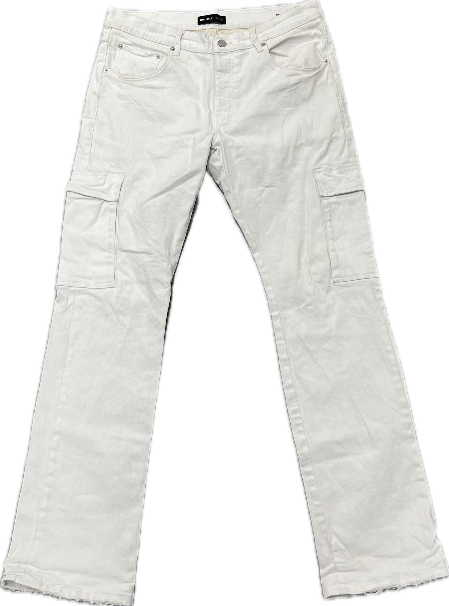 White Cargo Purple Jeans