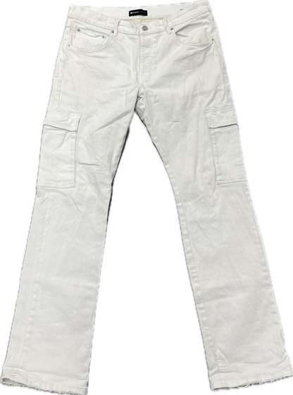 Purple White Cargo Denim Jeans