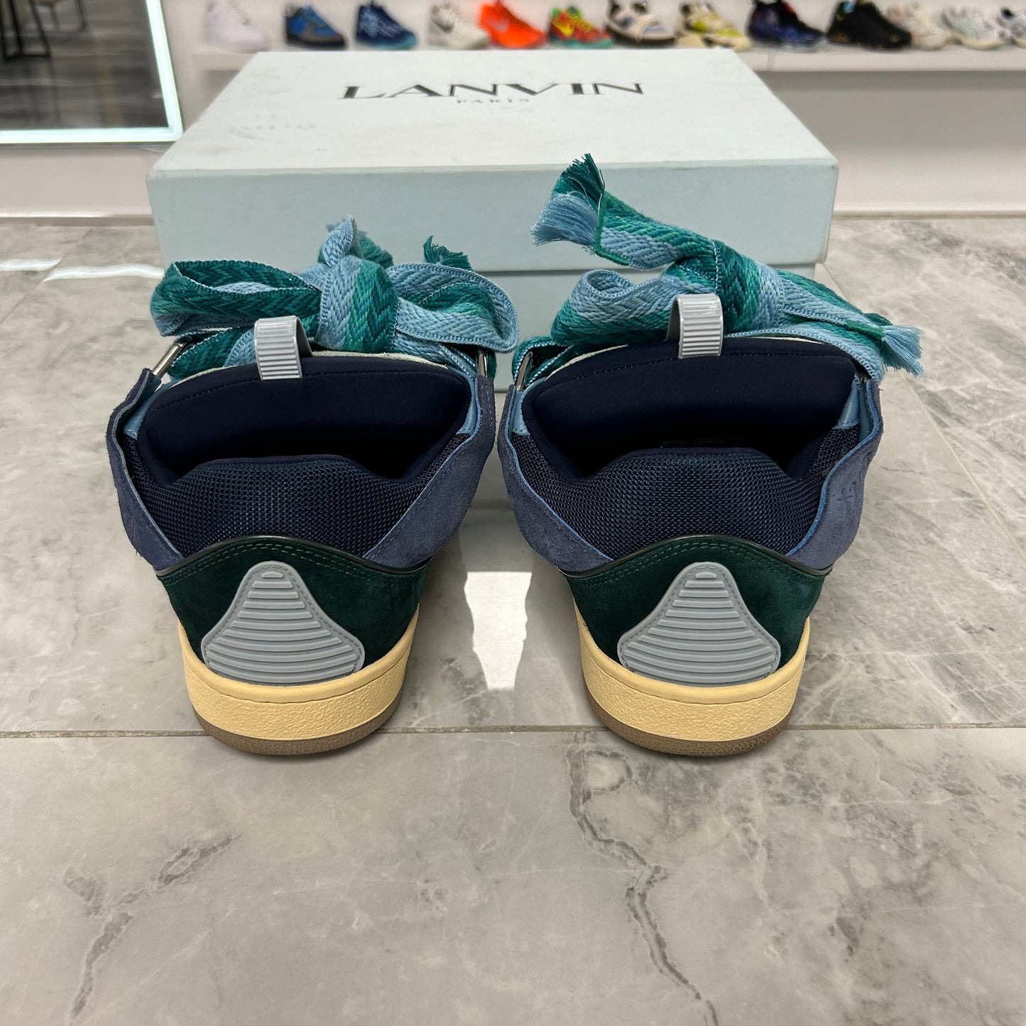 Lanvin Curb Sneakers Turquoise (USED)