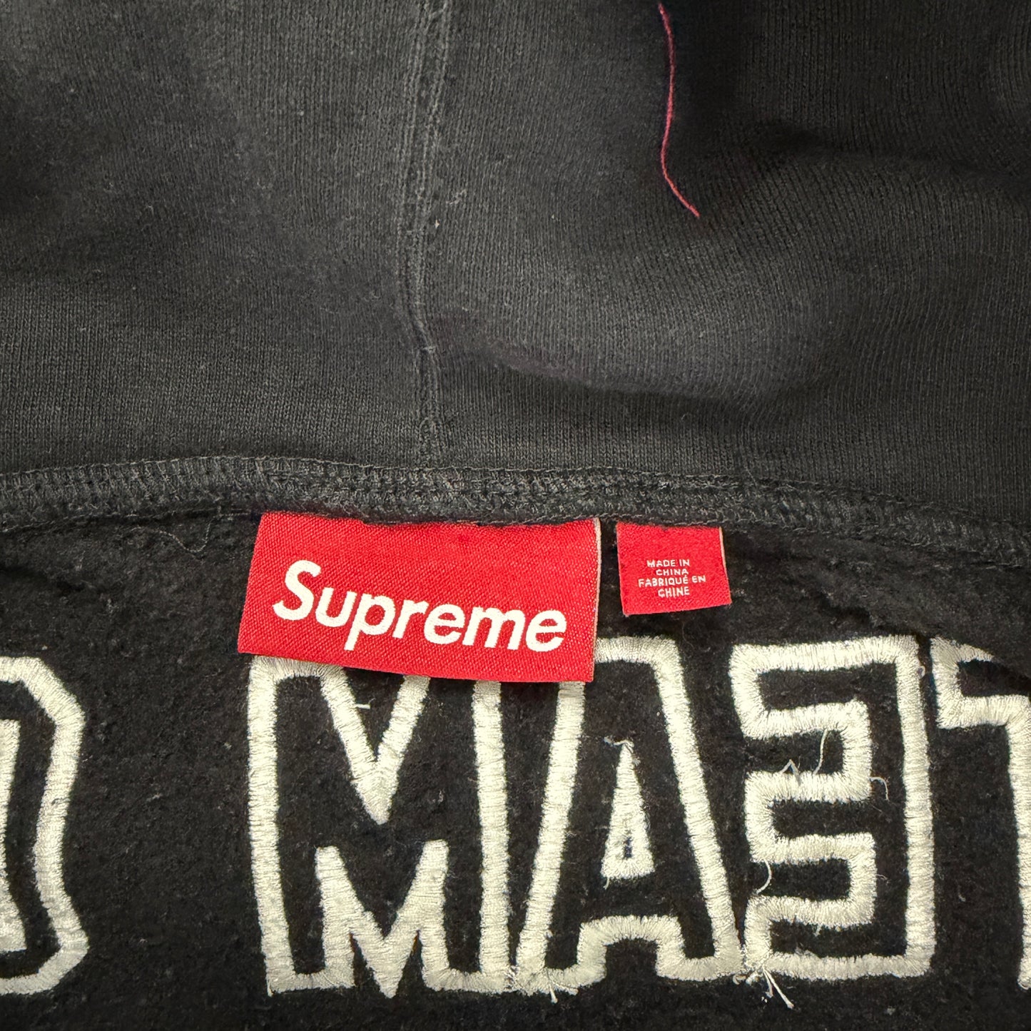 Supreme Warriors Applique Zip Up Hooded Sweatshirt Black