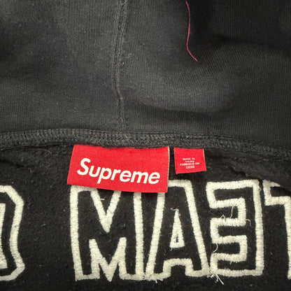 Supreme Warriors Applique Zip Up Hooded Sweatshirt Black