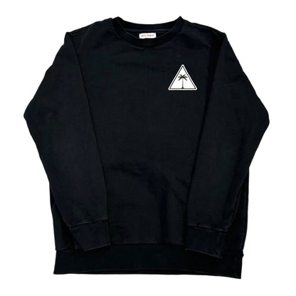 Palm Angels Triangle Black Crewneck Sweater