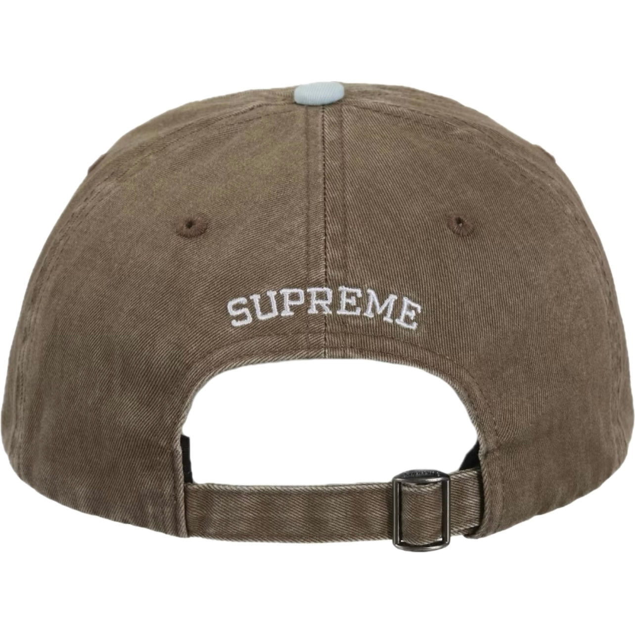 Supreme Pigment Coated 2-Tone S Logo 6-Panel Brown & Blue Hat