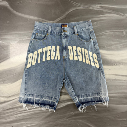 Bottega Desires Patchwork Jean Shrots