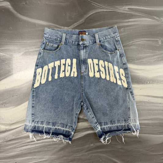 Bottega Desires Patchwork Jean Shrots