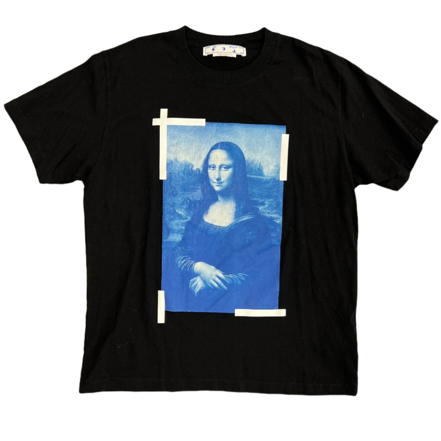 Off White Mona Lisa Oversized Short Sleeve Black Tee