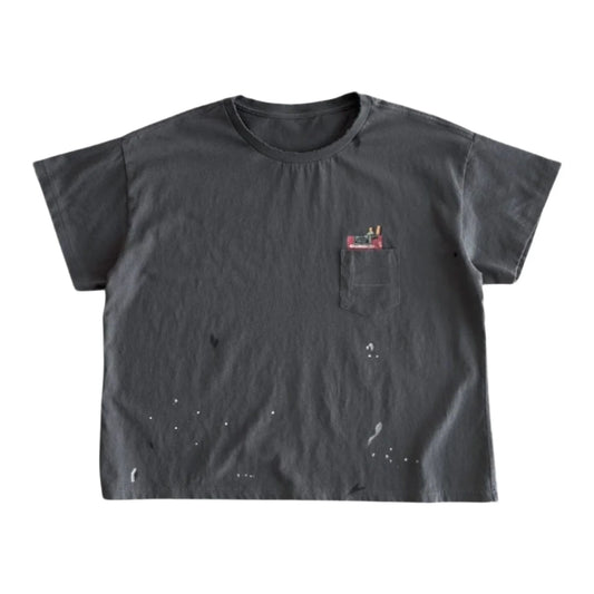 Bravest Studios Grey Carton Vintage T-Shirt Grey