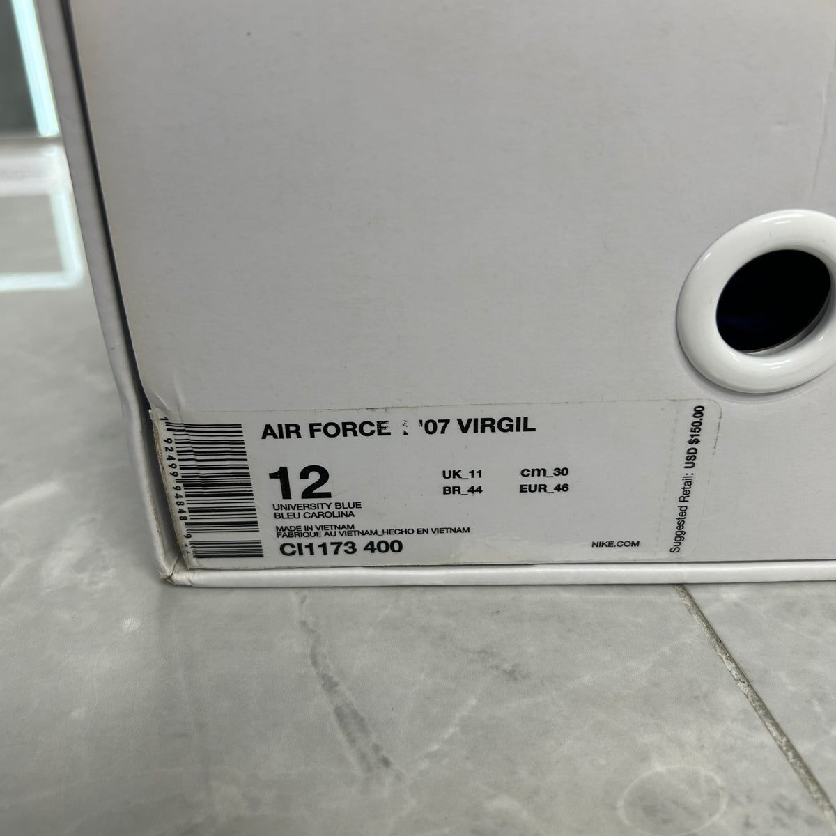 Nike Air Force 1 Low Off-White MCA University Blue (USED)