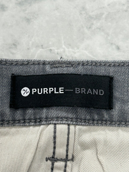 Purple Brand P001 Black Light Wax Skinny Jeans