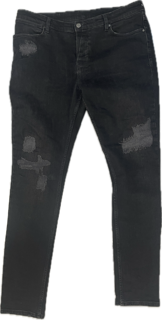 Ksubi Black Patch Distressed Denim Jeans