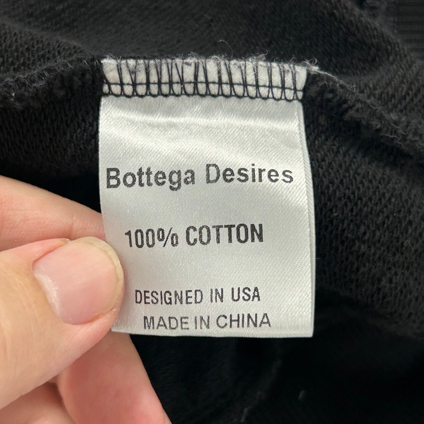 Bottega Desires Black Zip Up Hoodie