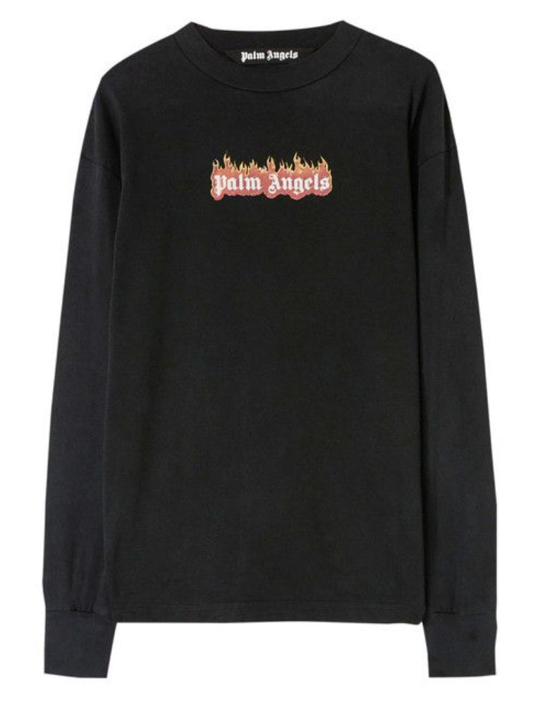 Palm Angels Burning Logo Classic
Tee Long-Sleeve 'Black/White'