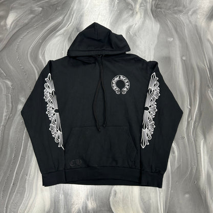 Chrome Hearts Floral Sleeve Horseshoe Hoodie