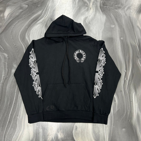 Chrome Hearts Floral Sleeve Horseshoe Hoodie - view 2