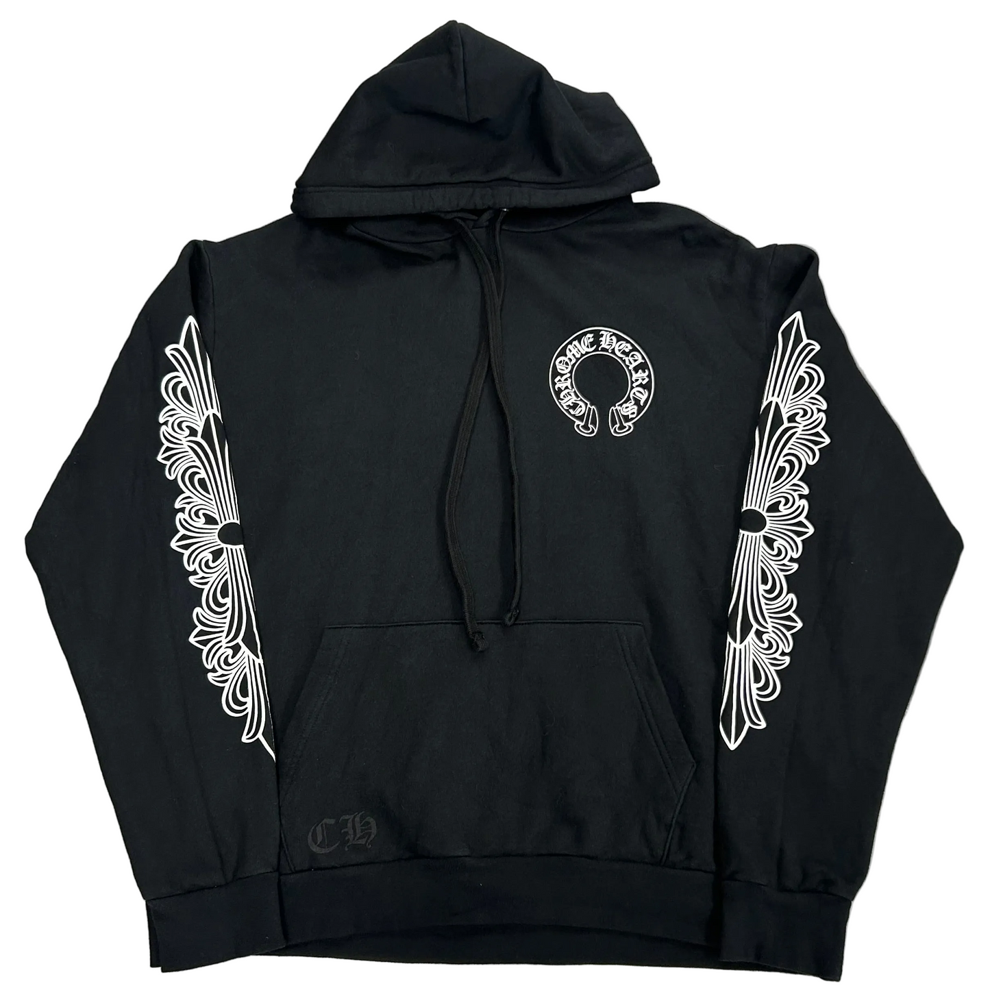 Chrome Hearts Floral Sleeve Horseshoe Hoodie