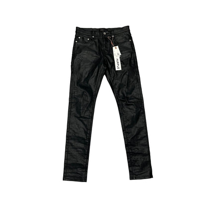 PURPLE P001 Coated Black Jeans