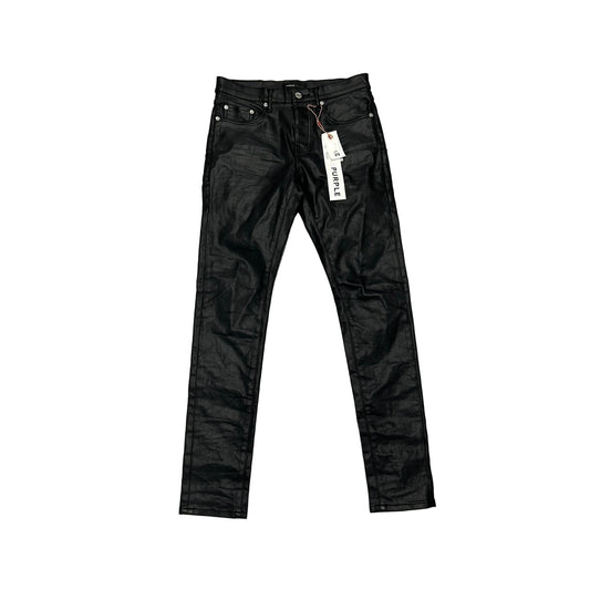 PURPLE P001 Coated Black Jeans