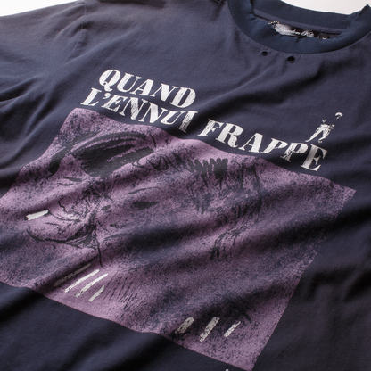 Boredom Kills French Tee Vintage Navy