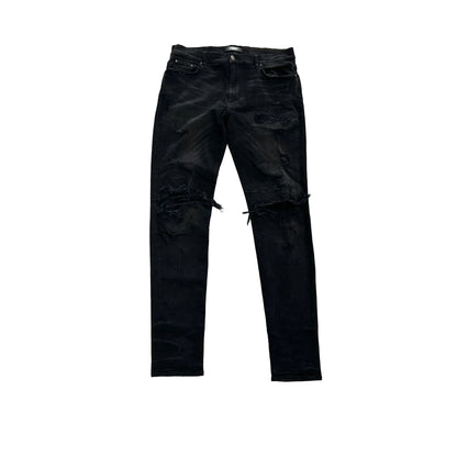 Amiri Black Distressed Denim