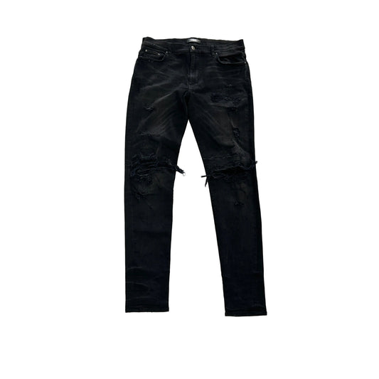 Amiri Black Distressed Denim
