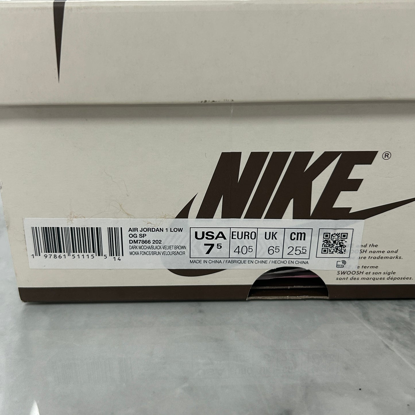 Jordan 1 Low Retro Travis Scott Brown Velvet (USED)