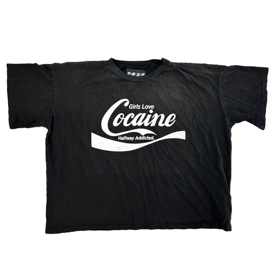 Halfway Point HWP Girls Love Cocaine Tee Washed Black