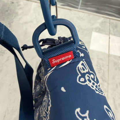 Supreme Puffer Side Bag Blue Paisley