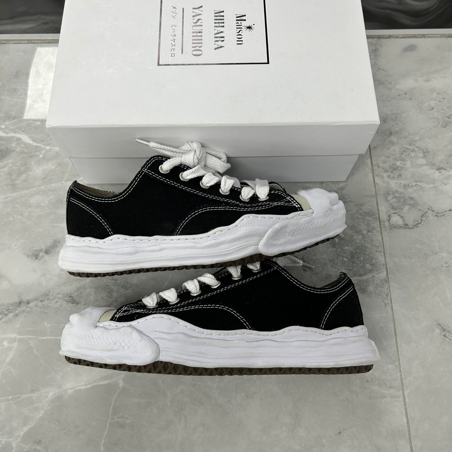 Maison Mihara Yasuhiro Hank OG Sole Suede Low Black White (USED)