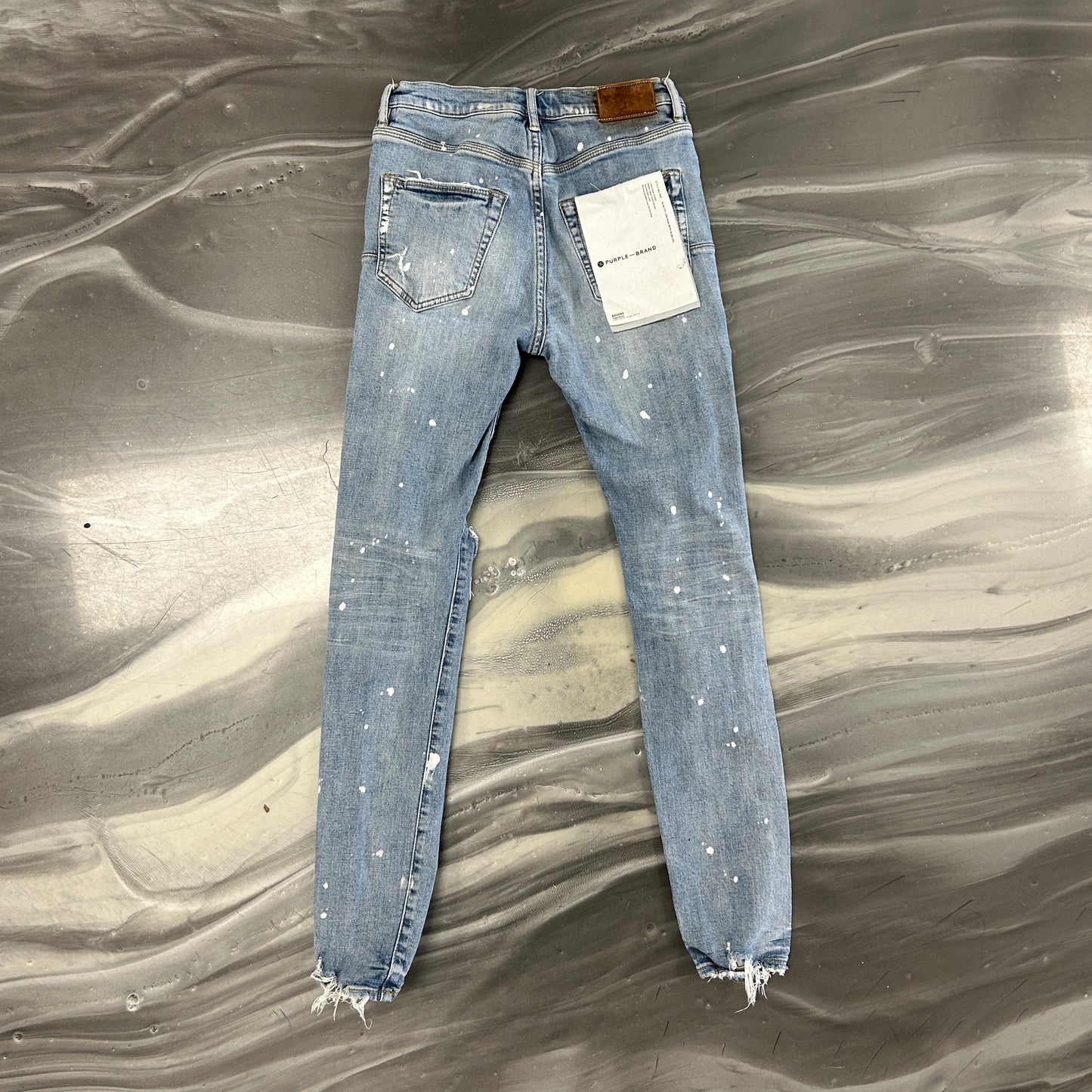 Purple Brand P.001 Light Wash Distressed Denim Jeans